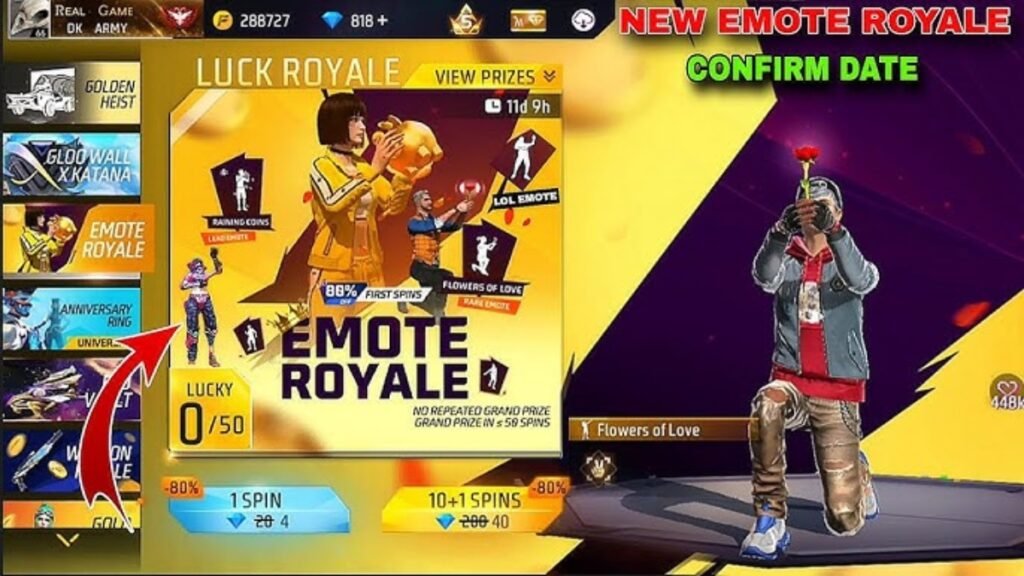 Free Fire: Flowers of Love Emote is Back in Rare Emote Royale 2025 2 Free Fire
