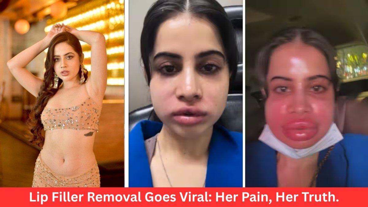 Urfi Javed viral video shows her swollen face after lip filler removal