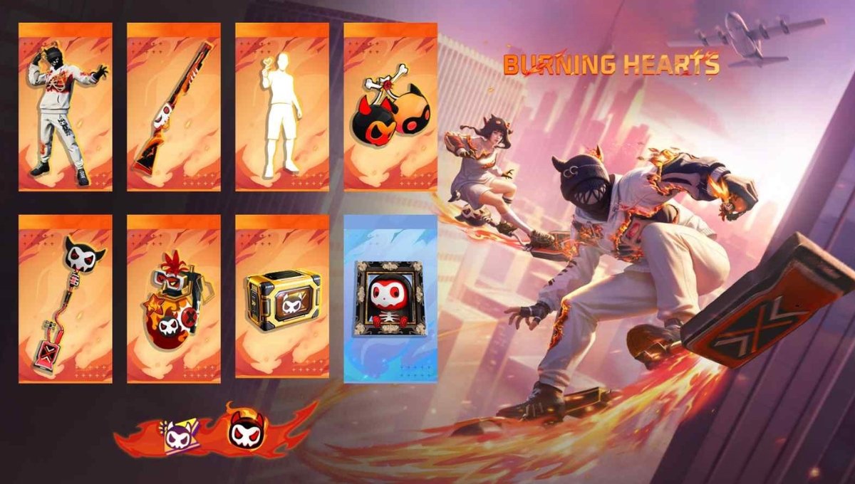 Free Fire Booyah Pass August 2025: Feel the Heat with the Burning Hearts' Comeback 1 Free Fire