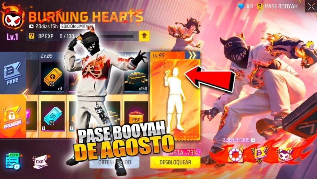 Free Fire Booyah Pass August 2025: Feel the Heat with the Burning Hearts' Comeback 2 Free Fire