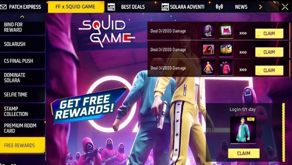 2025 Free Fire Max x Squid Game: Survive the Game, Grab the Diamonds 2 Free Fire Max
