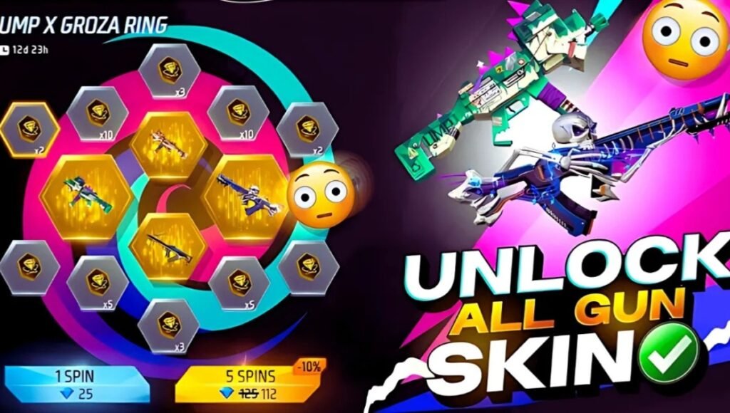 2025 Free Fire UMP x Groza Ring Update: Use the 1-Spin Trick to Get Legendary Skins 3 Free Fire
