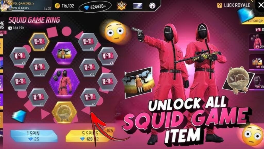 Free Fire x Squid Game Ring Event 2025 Every Ring, A Reward, Every Move, A Thrill 2 Free Fire