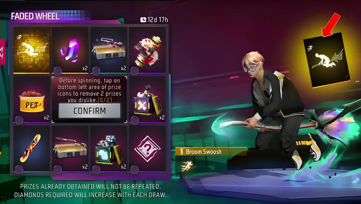 How to Get Free Fire’s Rare Broom Swoosh Travel Emote