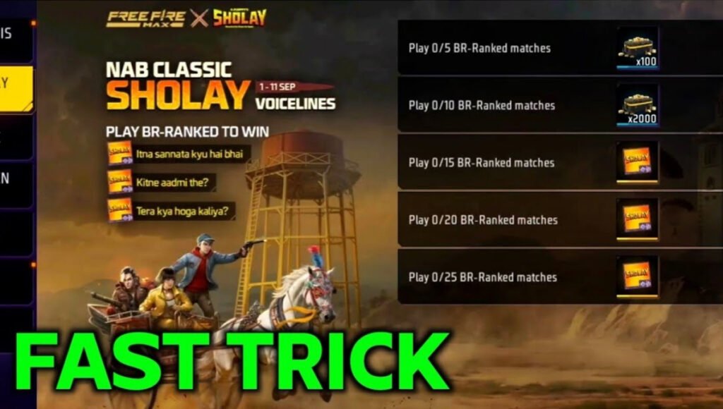 Free Fire NAB Classic Sholay Voicelines 2025 | Iconic Dialogues, Legendary In-Game Rewards 2 Free Fire NAB Classic Sholay Voicelines