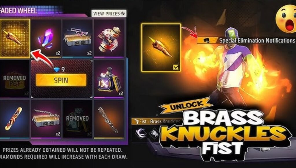 Free Fire Brass Knuckles Fist Skin: Exclusive Faded Wheel Event 2025 with Rare Rewards 2 Free Fire Brass Knuckles Fist Skin