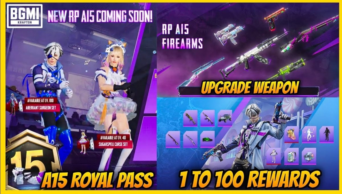 BGMI A15 Royale Pass Rewards