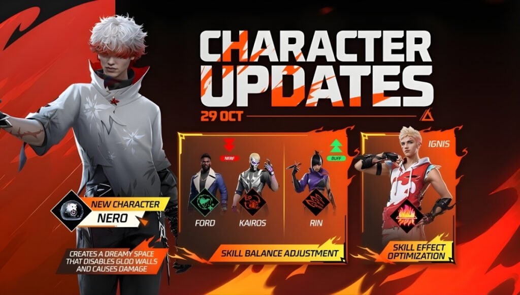 Free Fire Max Update: OB51 Brings Nero, New Weapons and XP Boosts! 3 Free Fire Max Update