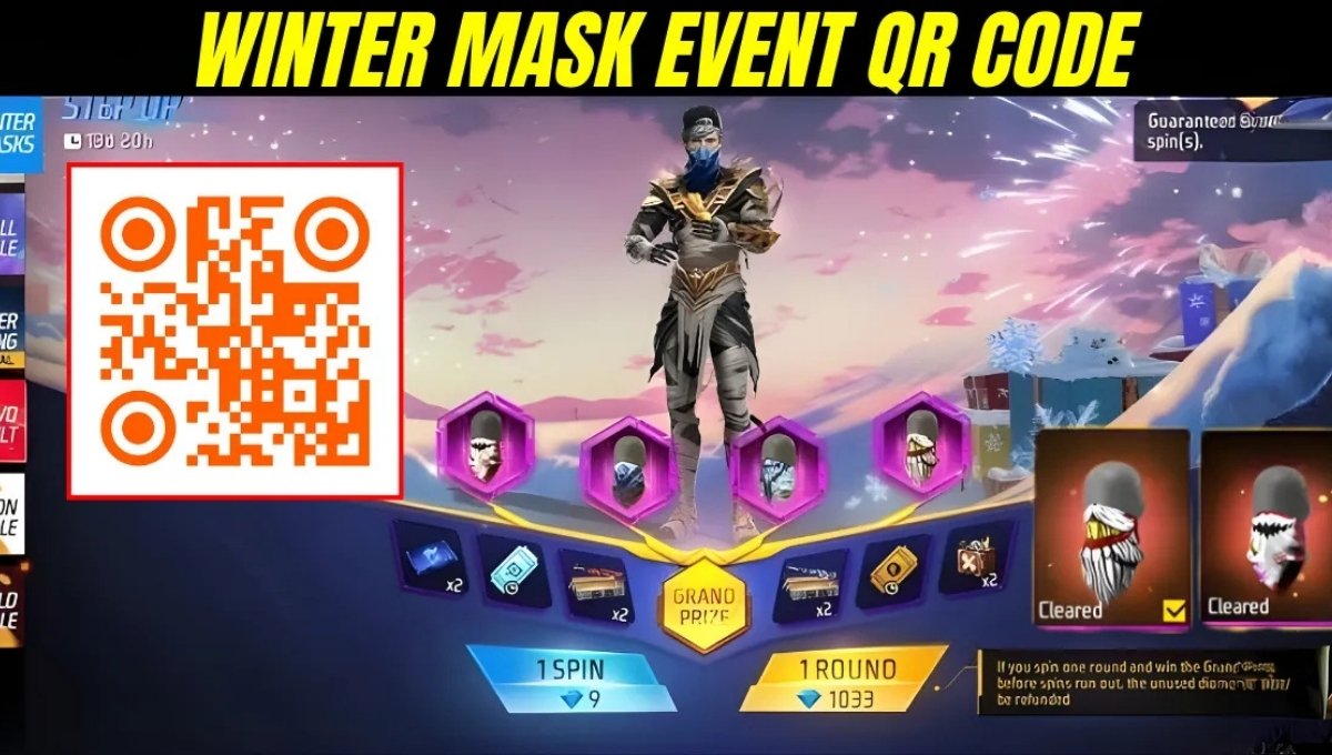 Free Fire Winter Mask Event QR Code