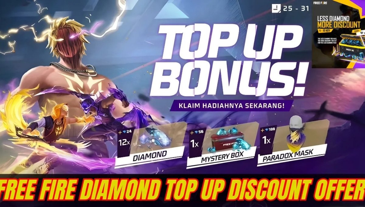 Free Fire Diamond Top Up Discount Offer