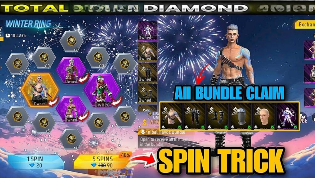Free Fire Winter Ring Event 1 Spin Trick 2025