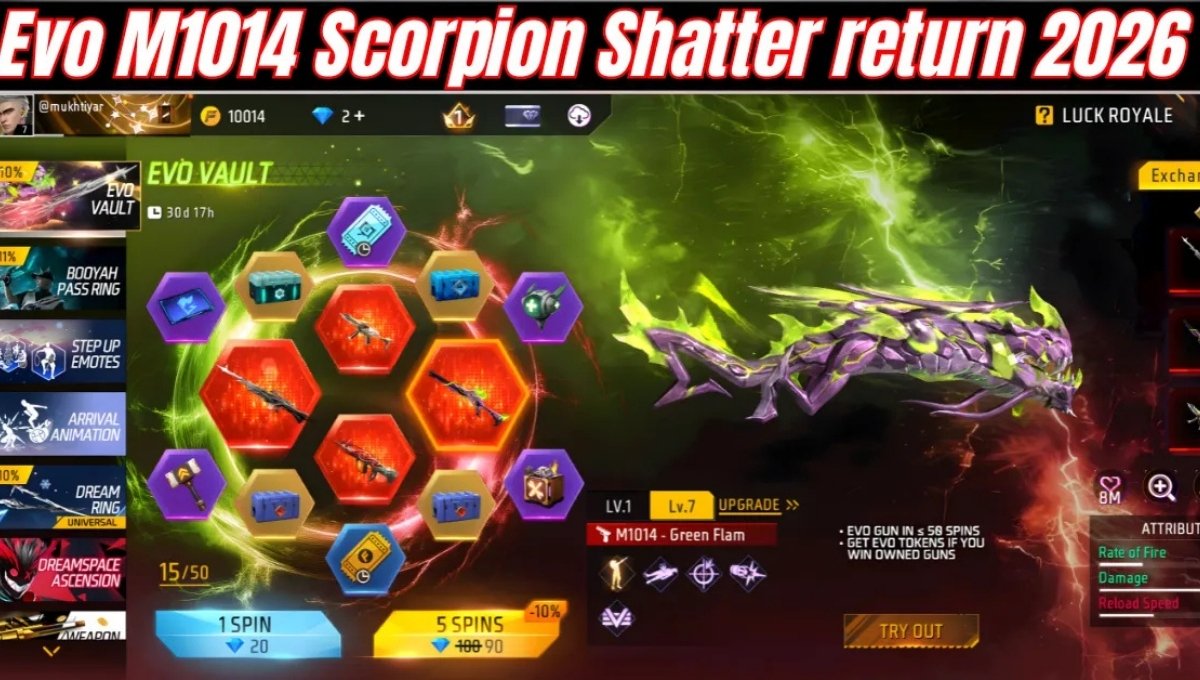 Evo M1014 Scorpion Shatter Return