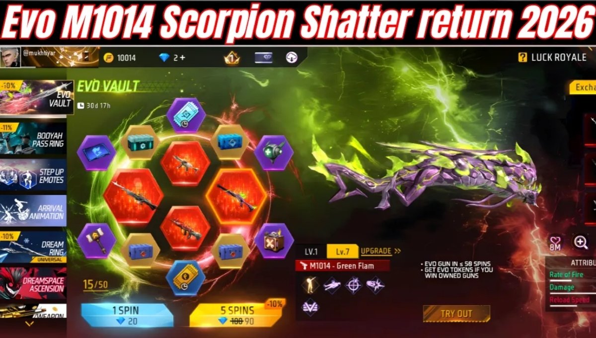 Evo M1014 Scorpion Shatter Return